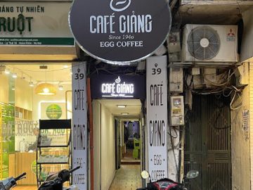 Egg coffee in Hanoi. A creative way of drink